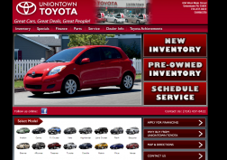 Uniontotown Toyota and Toyota Motor sales, USA Inc. logo