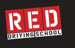 Red Instructor Driving School . logo