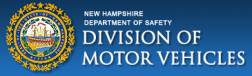 With Official State Of NH DMV Drivers License Re newel logo