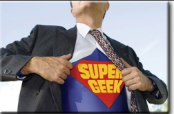 Super Geeks (owned by Brent Ferris/ Burleson) logo
