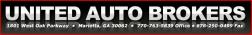United Auto.Brokers/1801 West Ork Pwky. Marietta GA logo