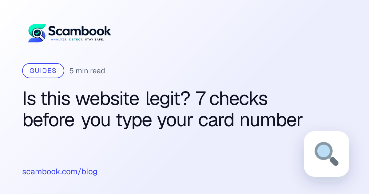 Is this website legit? 7 checks before you type your card number